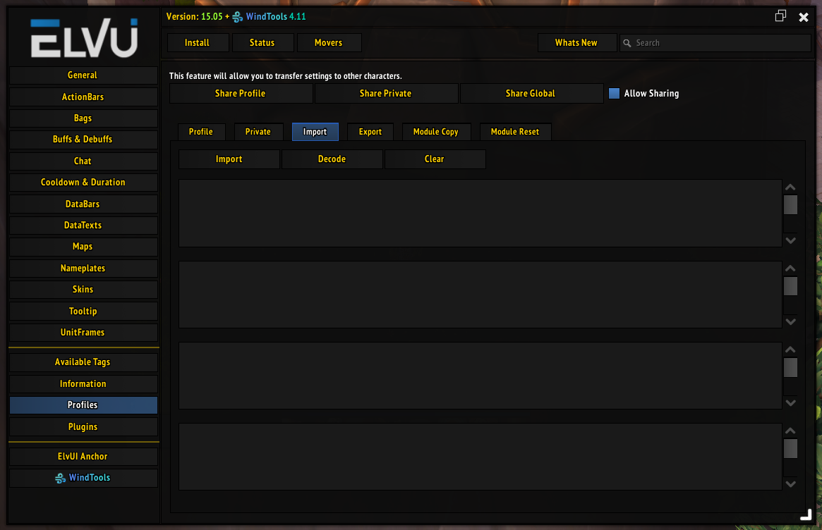 ElvUI Profil Midnight marvolomania.de